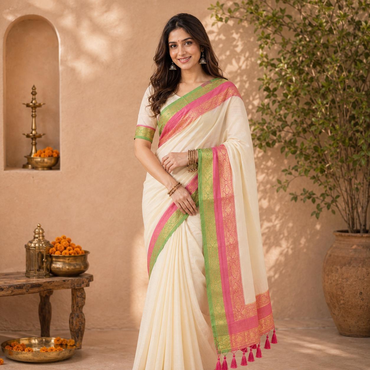 Vayu - White Handwoven Timeless Beauty